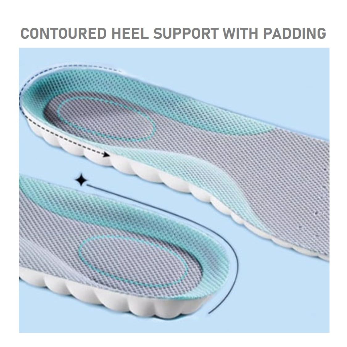 VivoFoot 2 Pair Anti-Fatigue Pain Relief Foam Comfort Insole (UK7-10,Black)