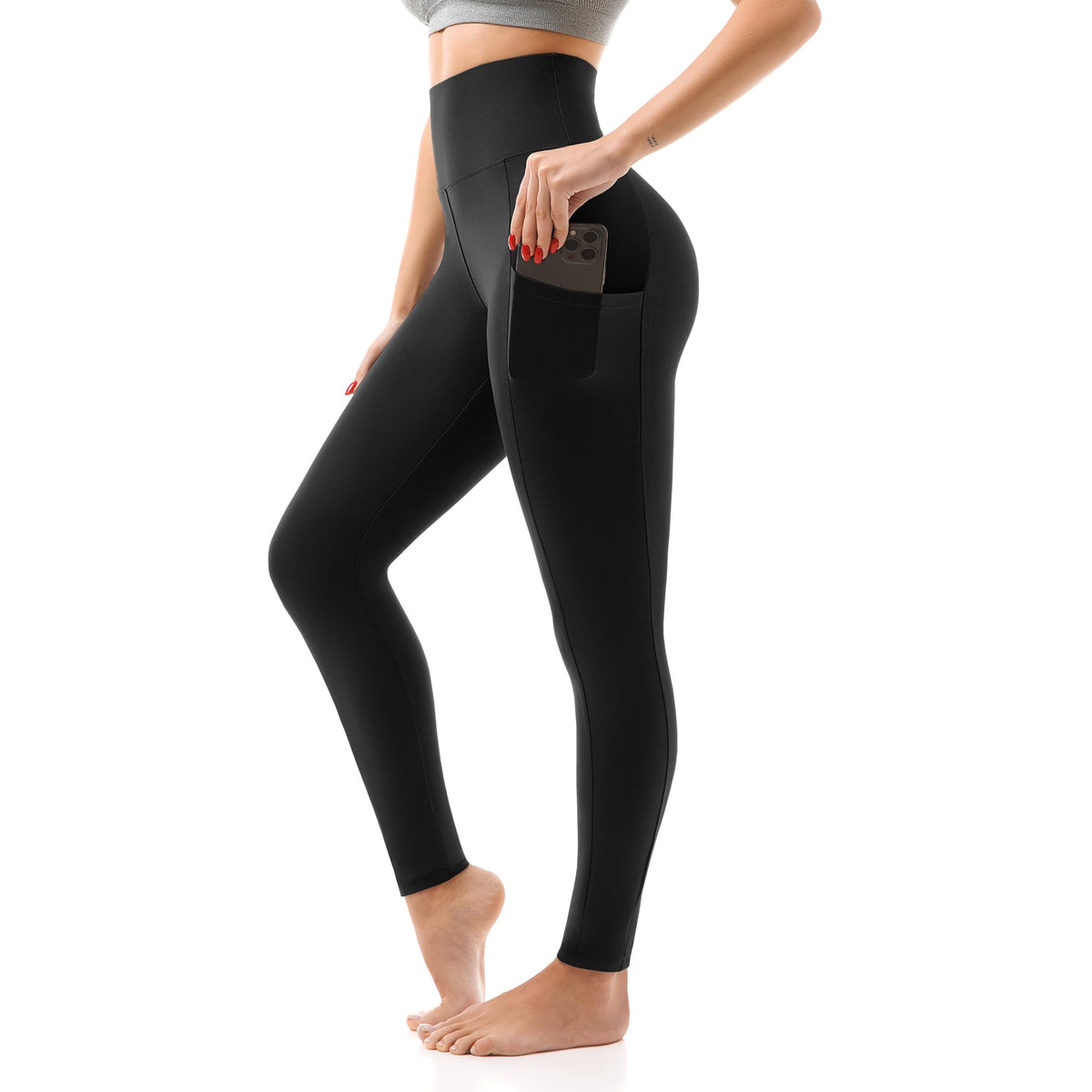 SINOPHANT Womens Leggings with Pockets High Waisted