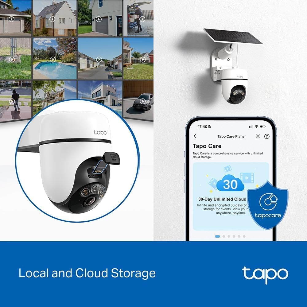 Tapo TC90 KIT 2K 3MP Solar Pan/Tilt Outdoor Security Camera Wireless