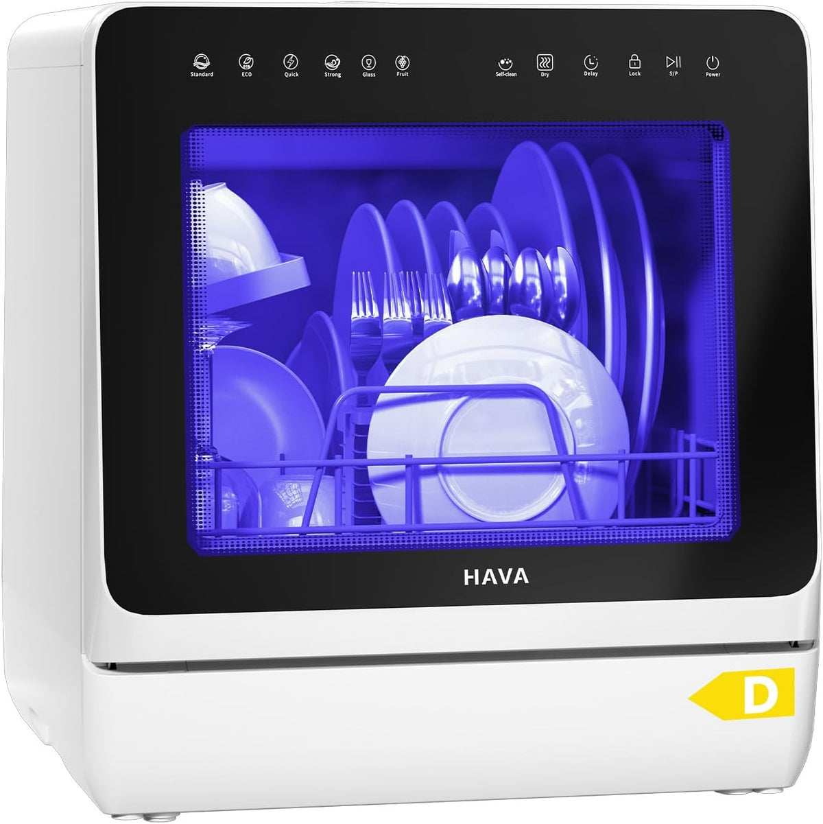 HAVA Table Top Dishwasher with Water Softener & Enhanced Energy Efficiency