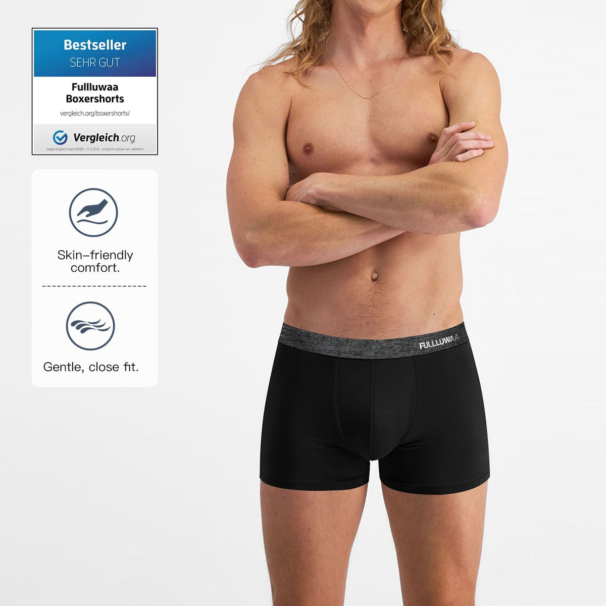 Fullluwaa Mens Boxers Cotton 10 Pack, No Scratch, Breathablee and Soft