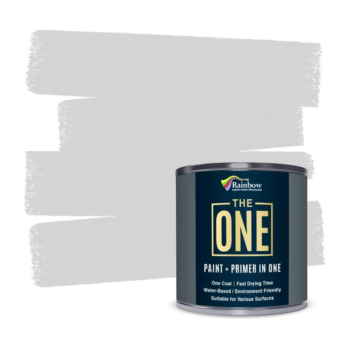 THE ONE All-In-One Paint & Primer - Black Matt, 250 ml | Multi-Surface 1 Coat Formula | Easy Indoor & Outdoor Decorating for Home & Garden Walls, Floors & Furniture | Durable, Water-Based & Low VOC