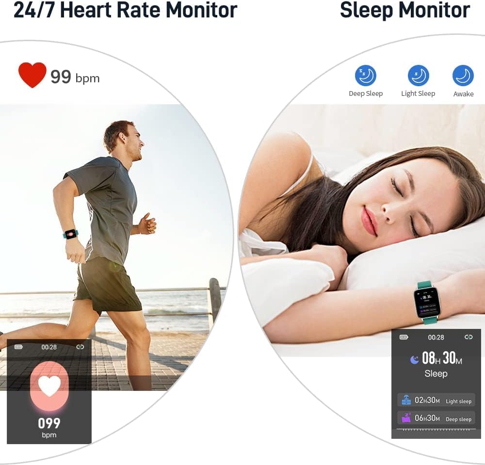 Motast Smart Watch, Fitness Tracker 1.69'' HD for Men Women, Step Counter