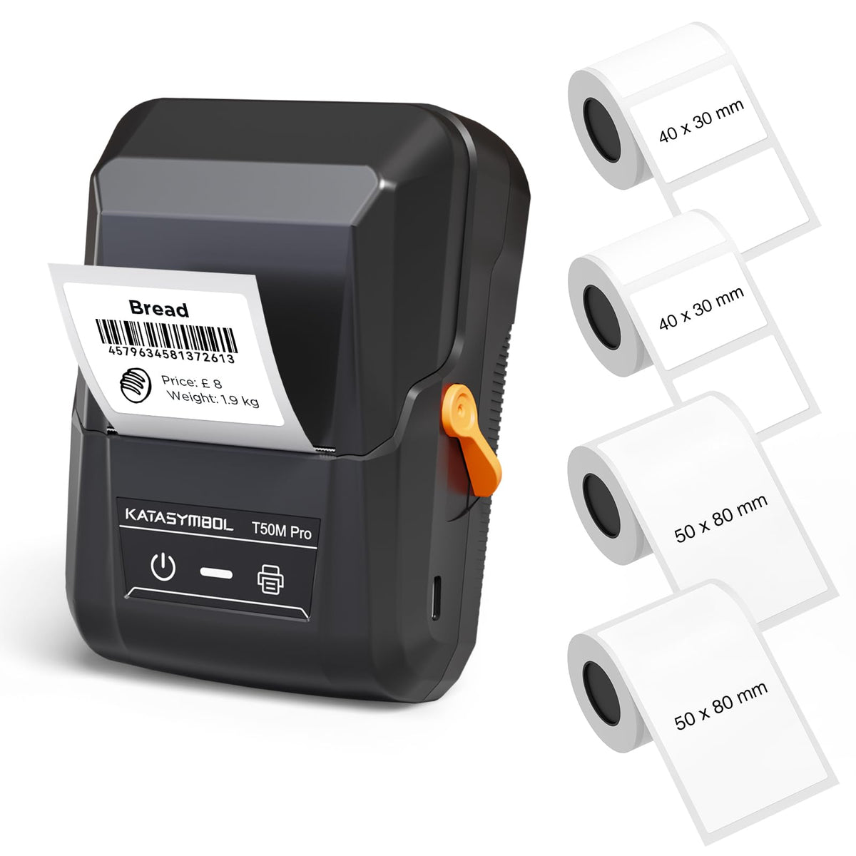 SUPVAN T50M Pro Bluetooth Label Maker Machine with Tape, Black