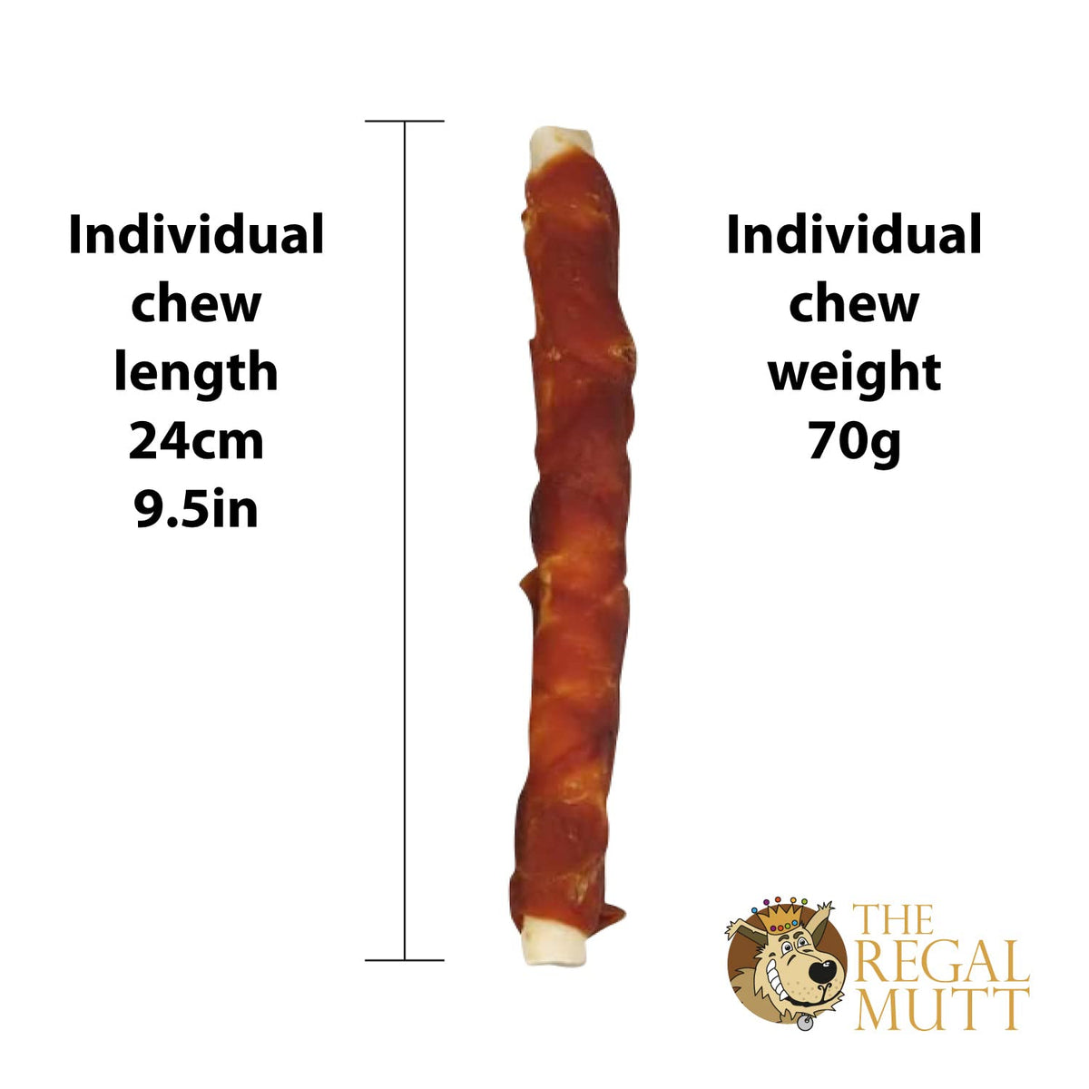 The Regal Mutt - Chewy Twists with Chicken - 1kg Bag