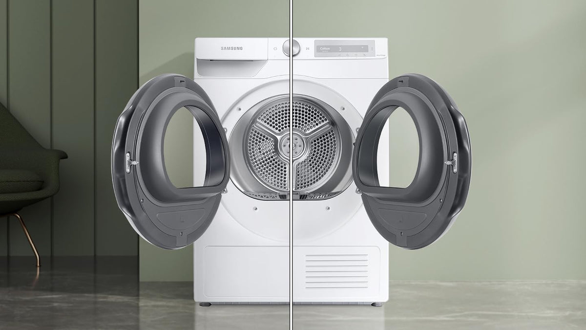 Samsung Series 6 DV90T6240LN/S1 with OptimalDry™, Freestanding Heat Pump Tumble Dryer, 9 kg, Graphite, A+++ Rated