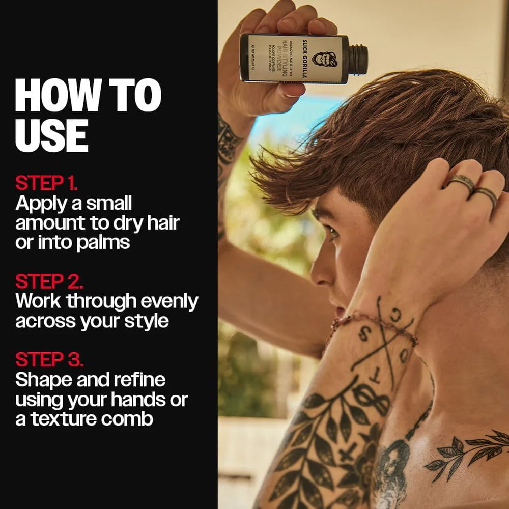 Slick Gorilla Hair Styling Powder for Men, Texture Powder 20g