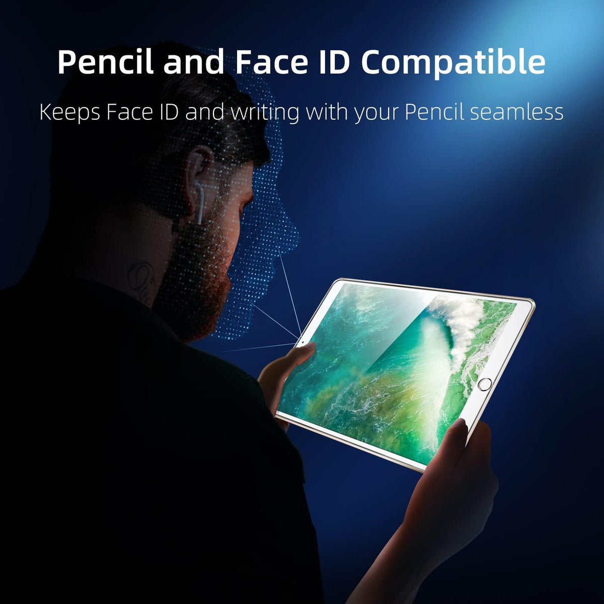 NEW'C for iPad Air 5/4, iPad Pro 11-inch Screen Protector Tempered Glass