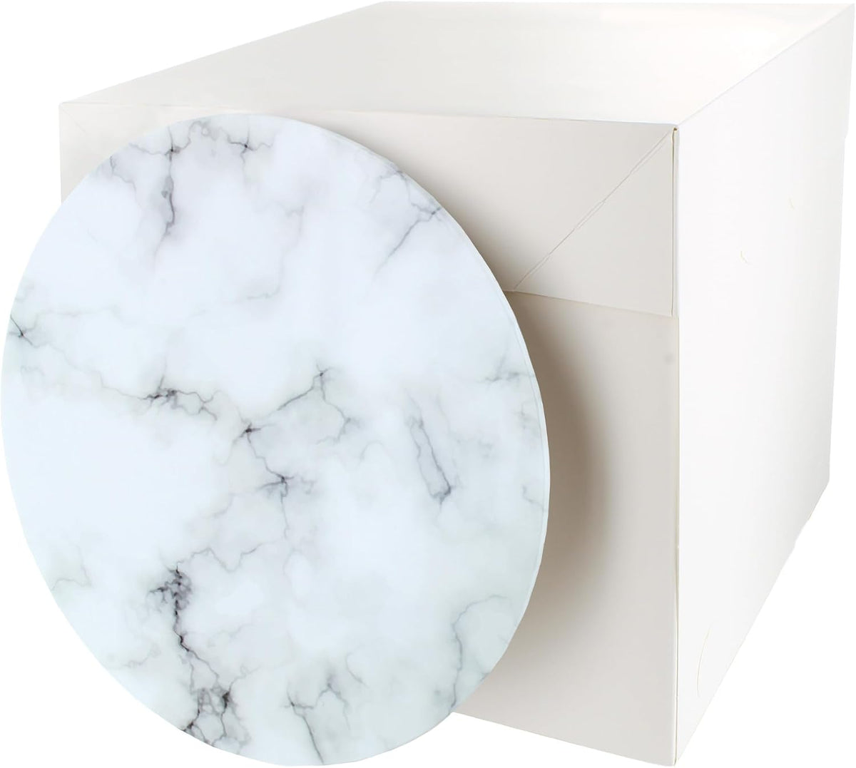 Culpitt 8" (20cm) Marble Print Masonite Board & Extra Tall Box Set