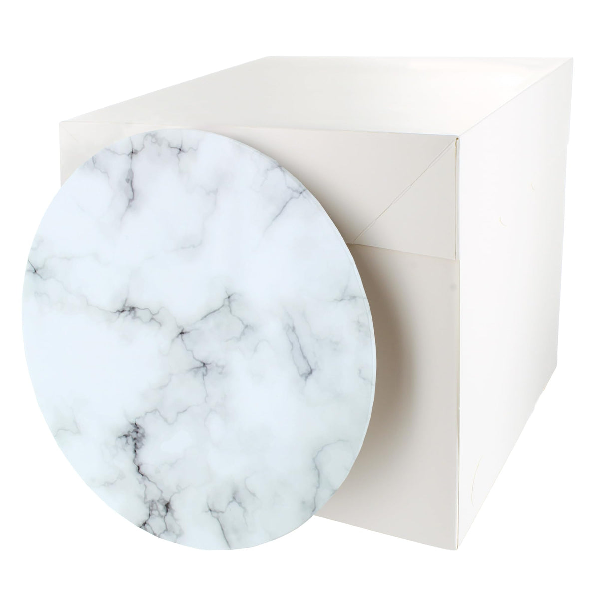 Culpitt 8" (20cm) Marble Print Masonite Board & Extra Tall Box Set