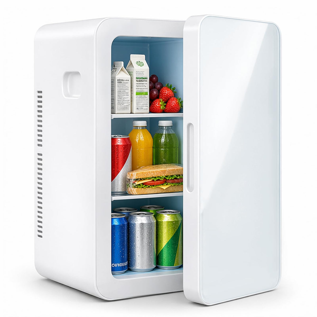 25L Mini Fridge, 30 Cans Portable Cooler & Warmer Small Fridge