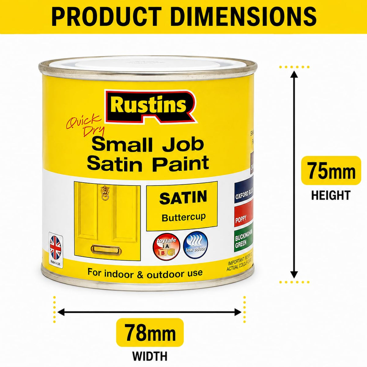 RUSTINS Small Job Satin Paint Chocolate 250ml