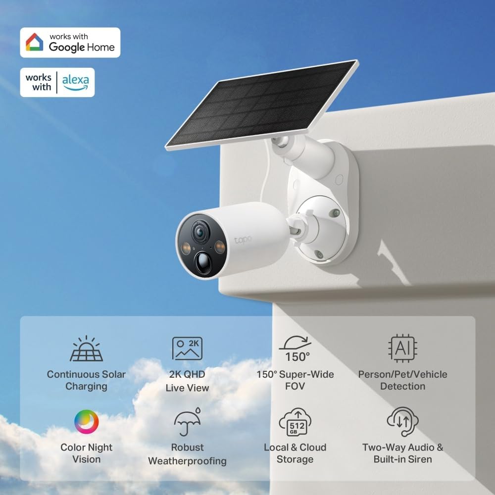 Tapo 2K QHD Wireless Indoor/Outdoor Smart Security Camera