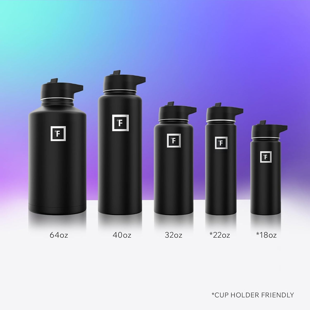 Insulated Water Bottle with Straw - 650/950/1200/1800 ml - Leakproof Double-Walled Stainless Steel Metal Drink Flask BPA-Free - Sports Travel Gym Camping Hiking Kids