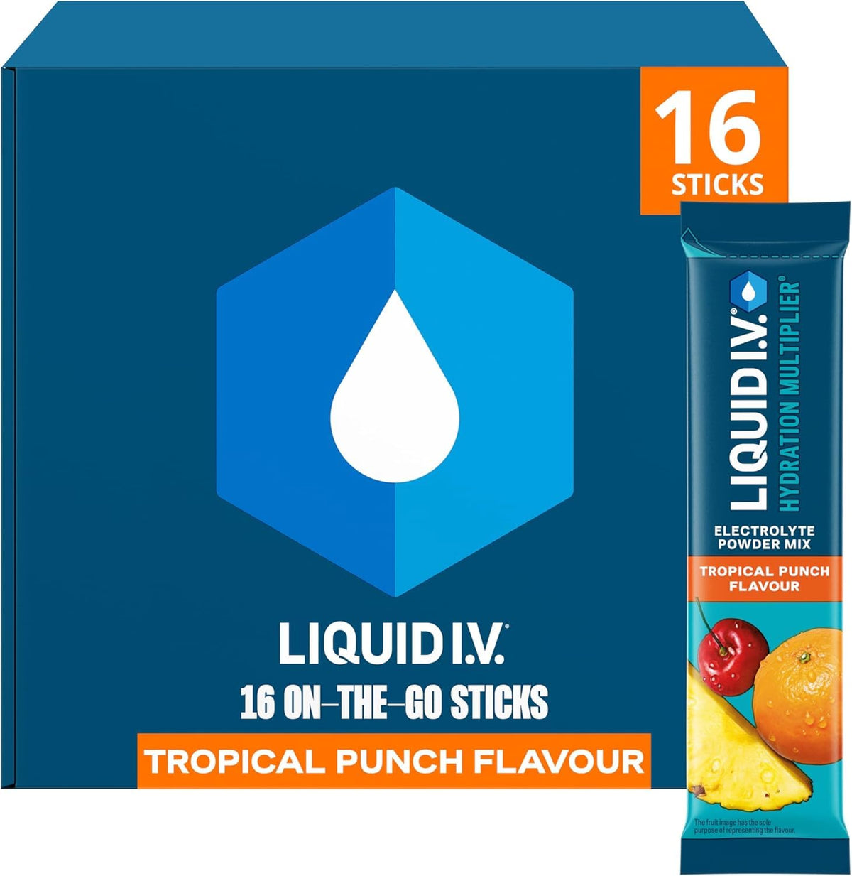 Liquid I.V. Hydration Multiplier Electrolyte Mix, Passion Fruit, 16 Sticks