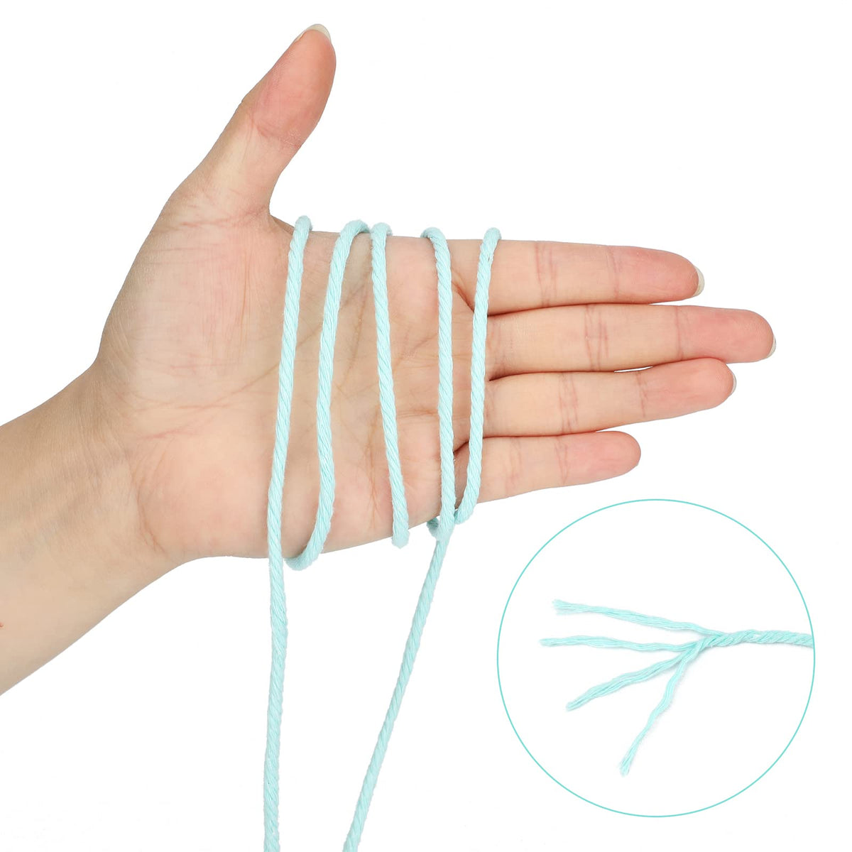 jijAcraft 4MM White Macrame Cord: 100M Cotton String Twine for Crafts