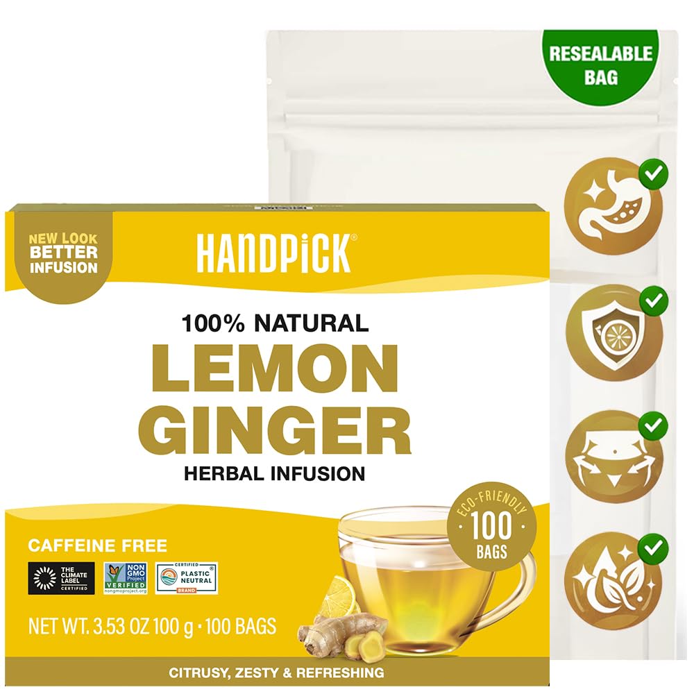 HANDPICK, Spearmint Tea Bags (100 Count), Spearmint Leaf Tea Bags