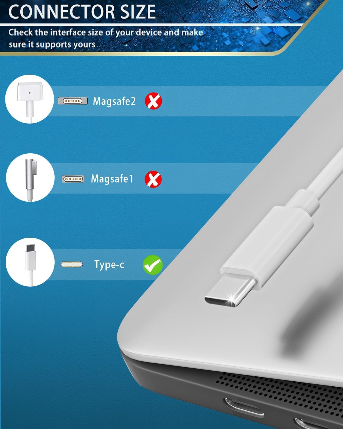 45W 19.5V 2.31A Laptop Charger Compatible with HP Stream 11 13 14 Pavilion 11 13 15(4.5mm x 3mm)