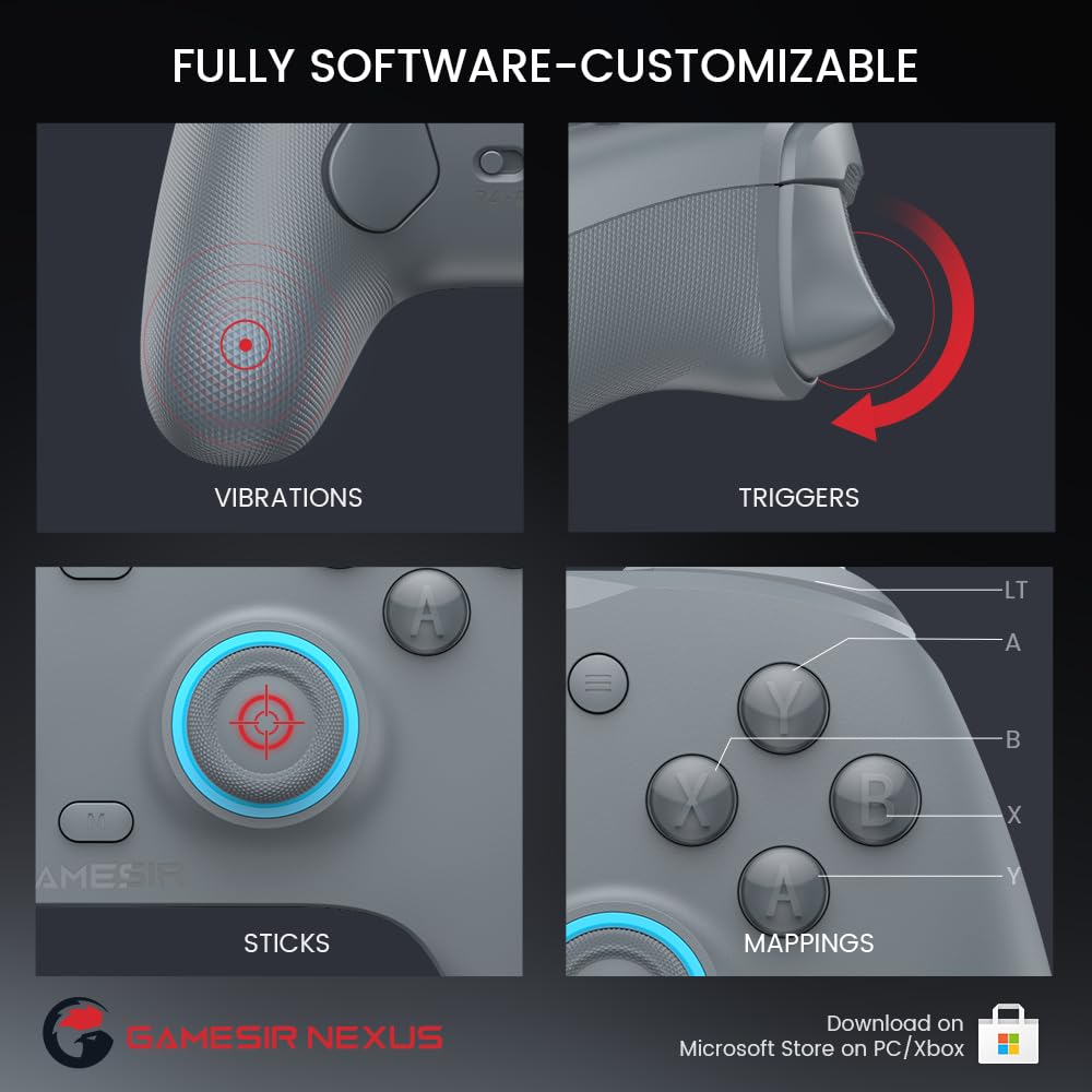 GameSir G7 SE Wired Controller for Xbox Series X|S, Xbox One & Windows 10/11, Plug and Play Gaming Gamepad with Hall Effect Joysticks/Hall Trigger, 3.5mm Audio Jack