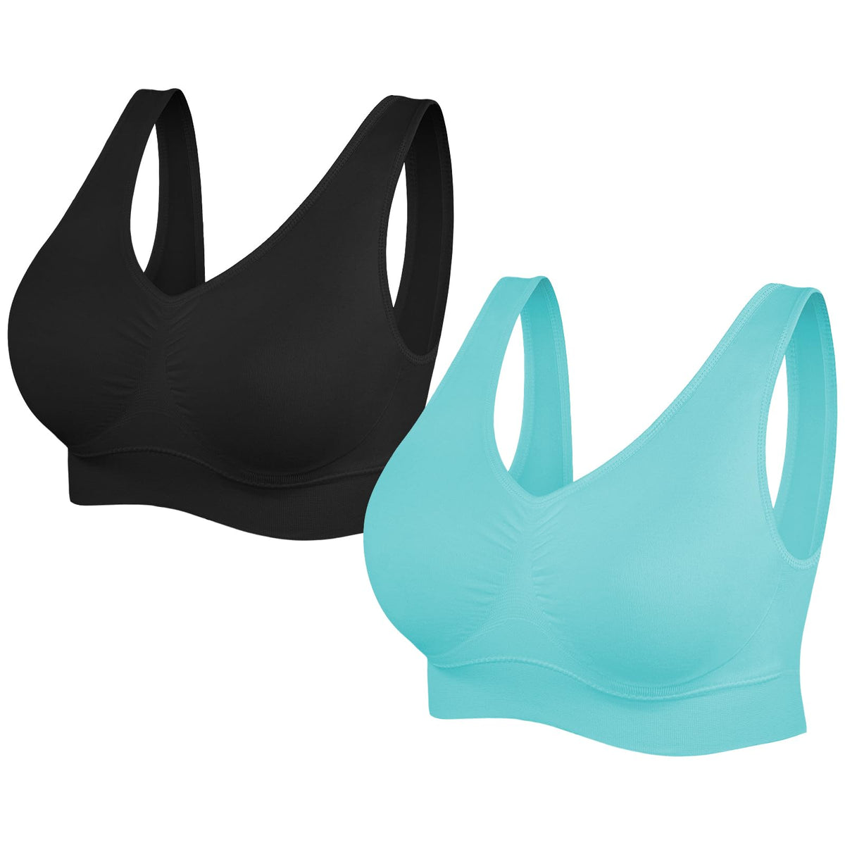 SIMIYA Comfort Sports Bras Women Plus Size Seamless Yoga Bra Removable Pads