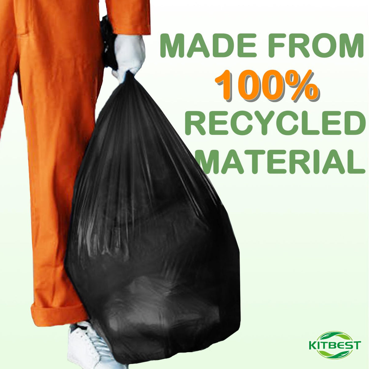 KITBEST 10L Biodegradable Bin Liners 120 Count Food Waste Trash Bags Small