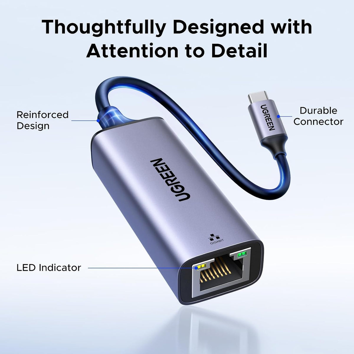 UGREEN USB C to Ethernet Adapter, Gigabit Wired Network Adapter