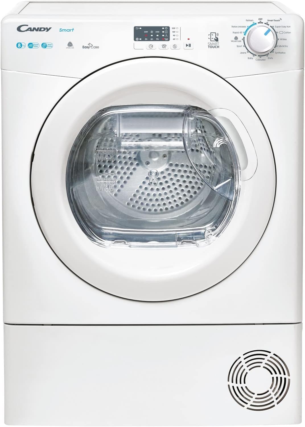 Candy Smart Condenser Tumble Dryer, 8kg, E Class, White