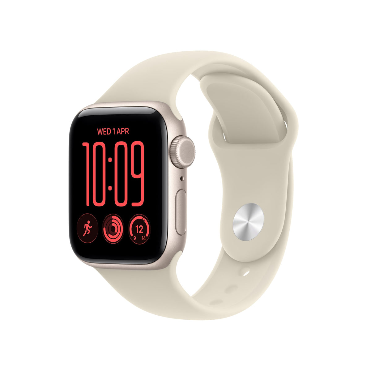 Apple Watch SE 3 GPS 40mm Smartwatch with Starlight Aluminium Case with Starlight Sport Band M/L. Fitness and Sleep Trackers, Heart Rate Monitor, Always-On Display, Water Resistant