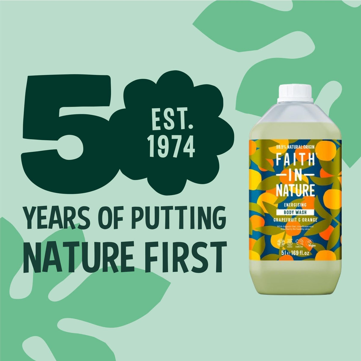 Faith In Nature Natural Fragrance Free Body Wash, Sensitive, Vegan and Cruelty Free, No SLS or Parabens, 400 ml