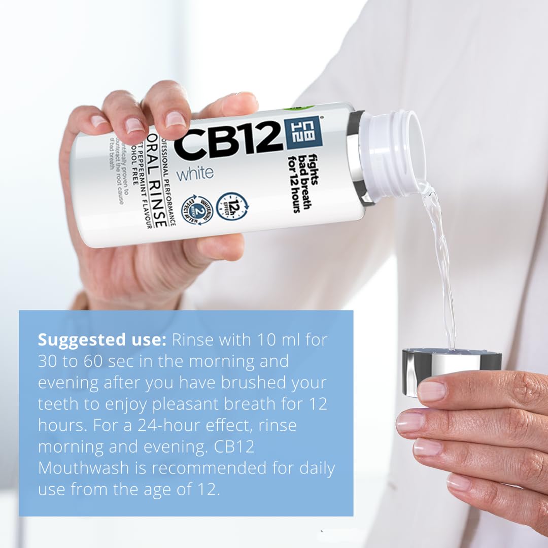 CB12 Whitening Mouthwash Alcohol Free for 12H Bad Breath Treatment 250ml
