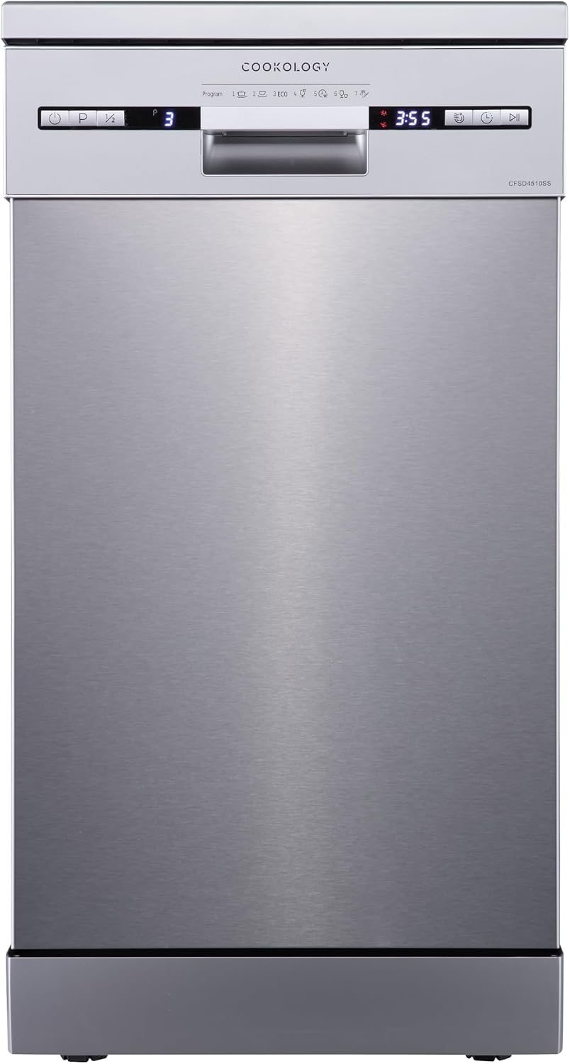 Cookology 45cm Slimline Under-Counter Dishwasher - Stainless Steel