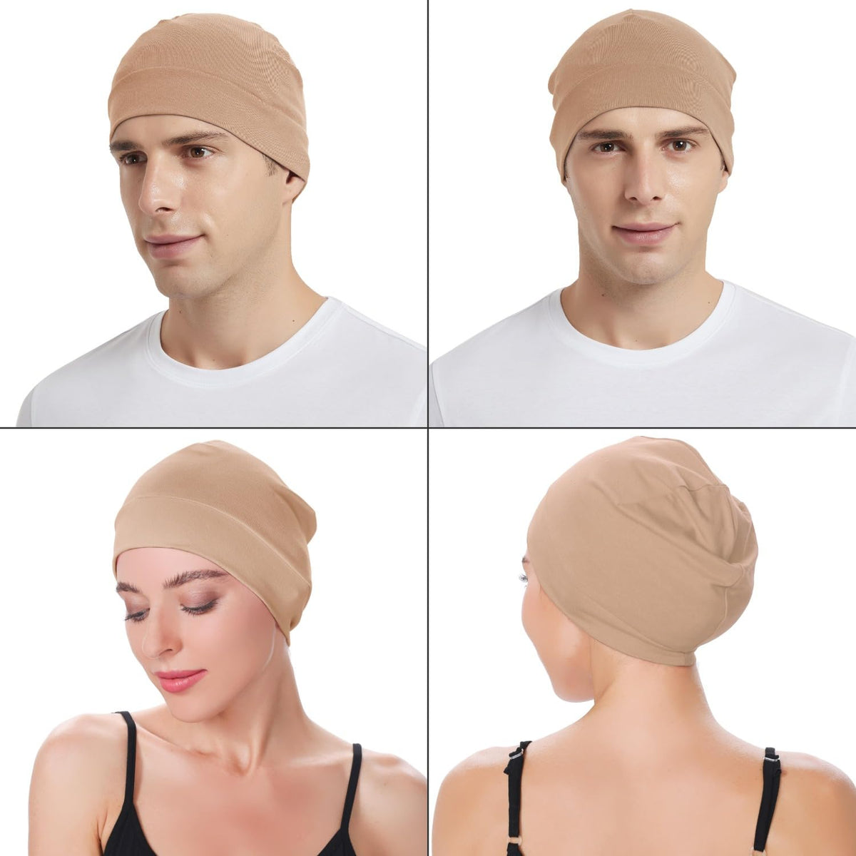 EINSKEY 100% Cotton Skull Caps for Men, Multipurpose Daily Wear Beanie Hat