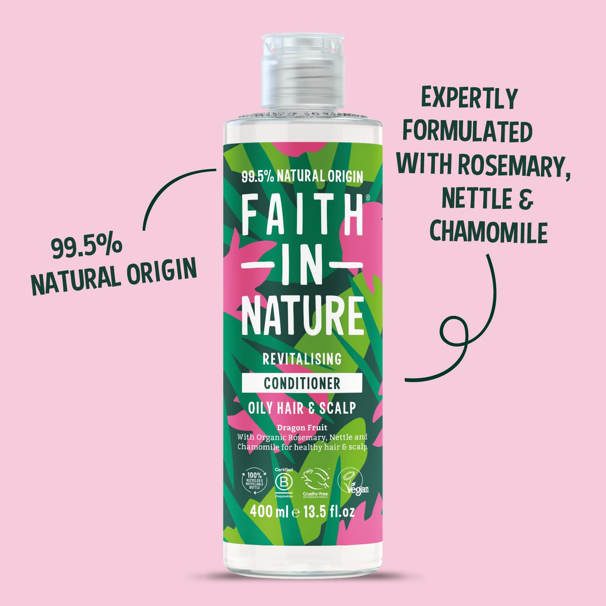 Faith In Nature Organic Coconut Conditioner, Hydrating for Dry Hair & Scalp, Vegan & Cruelty Free, No SLS, Silicones or Parabens, 400ml