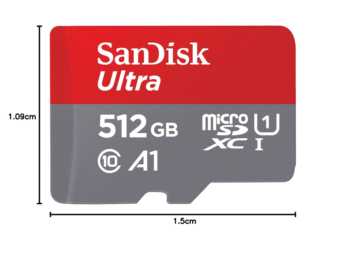SANDISK Ultra micro SD Card + Adapter 256GB, Up to 150MB/s Read Speeds