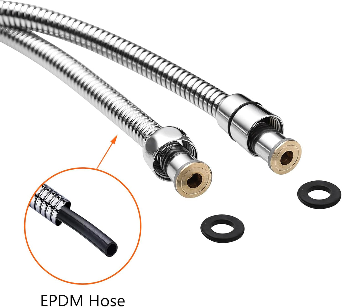 Ibergrif Shower Hose 1.7m, Stainless Steel Shower Pipe Replacement Hose