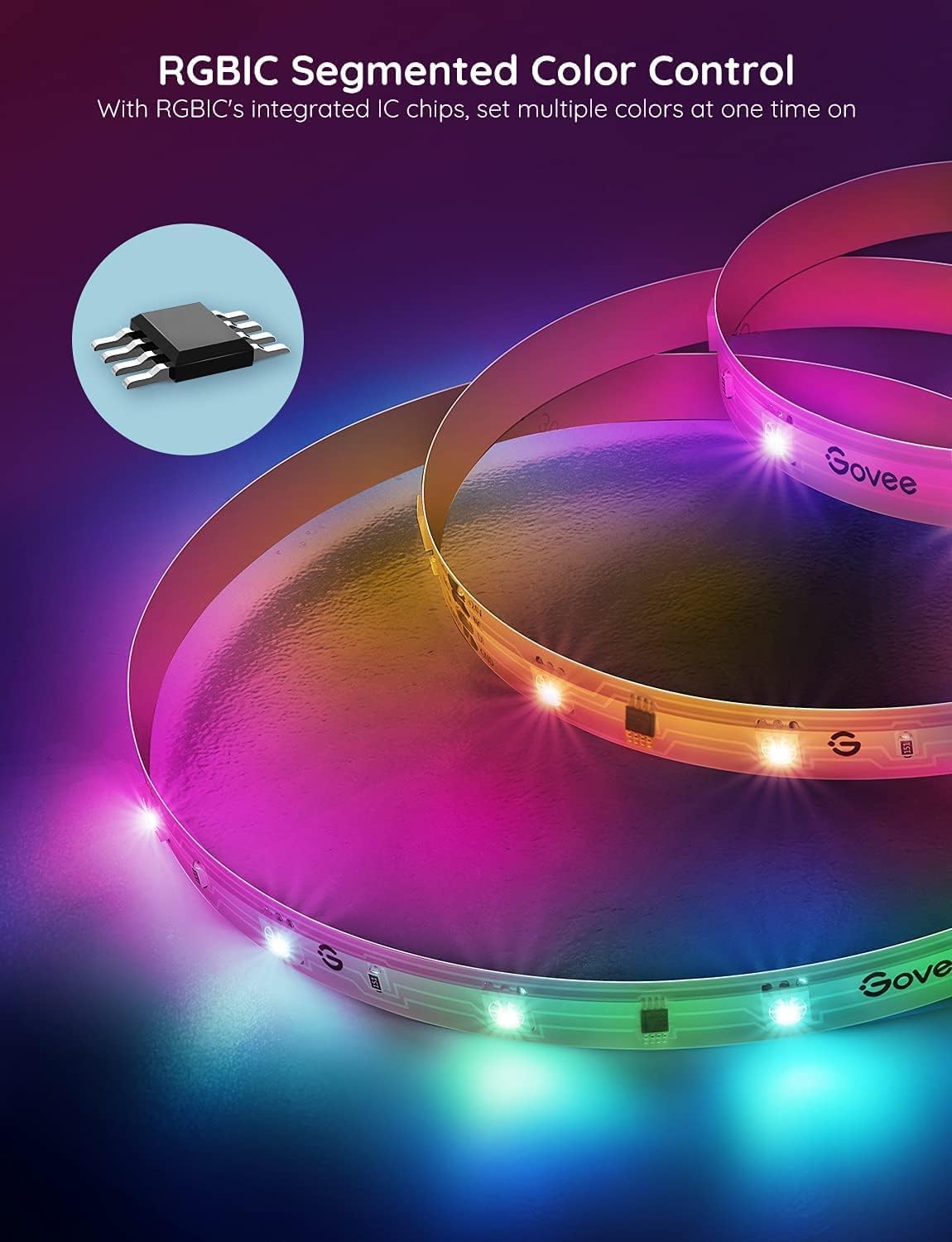 Govee RGBIC LED Light 5m, Compatiable with Alexa Smart Strip Lights
