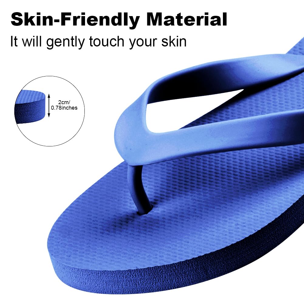 Aomig Unisex Flip Flops Ladies Girls Mens Flatform Beach Flip-Flop Slim Rubber Flip Flops Women's Yoga Mat Comfortable Beach Platform Sandals Slip-Resistant Flat Flip Flops