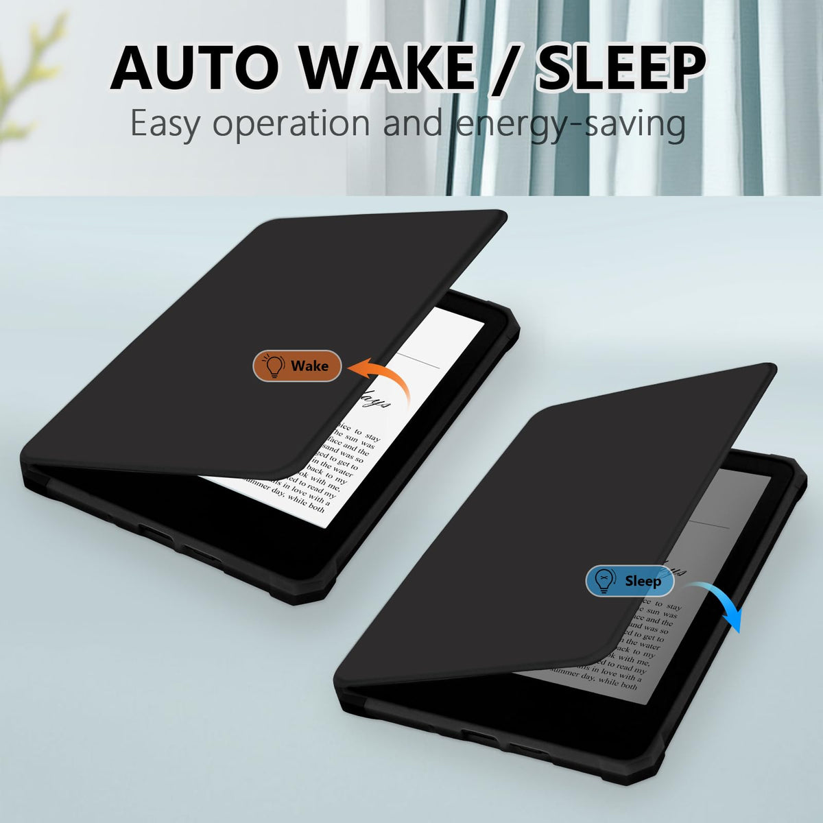 TQQ Case Fits 6" Amazon Kindle 11th Generation 2024 and 2022, Premium Slim and Lightweight Cover, Full Protection, Auto Sleep/Wake, Magnetic Closure (NOT fit Paperwhite or Oasis)