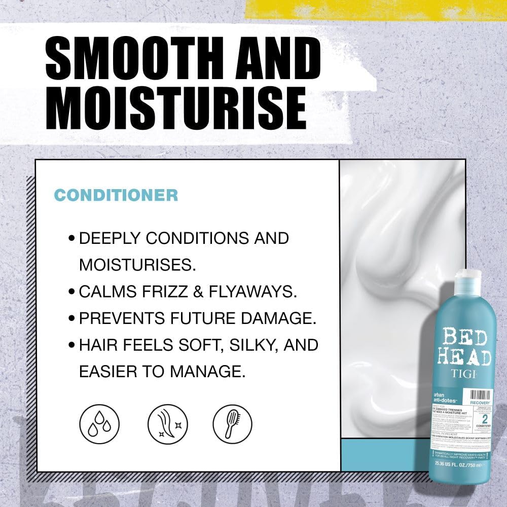 Bed Head by TIGI Recovery Shampoo & Conditioner Set, 2x 750ml
