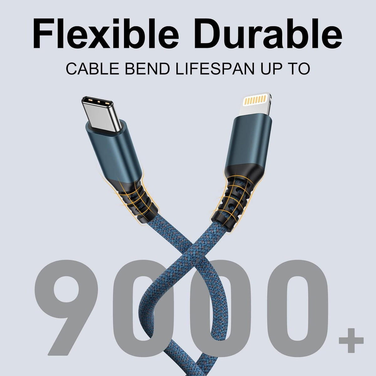 GIANAC Multi Charger Cable [2Pack 1.2M] 3 in 1 Charging Cable Nylon Braided