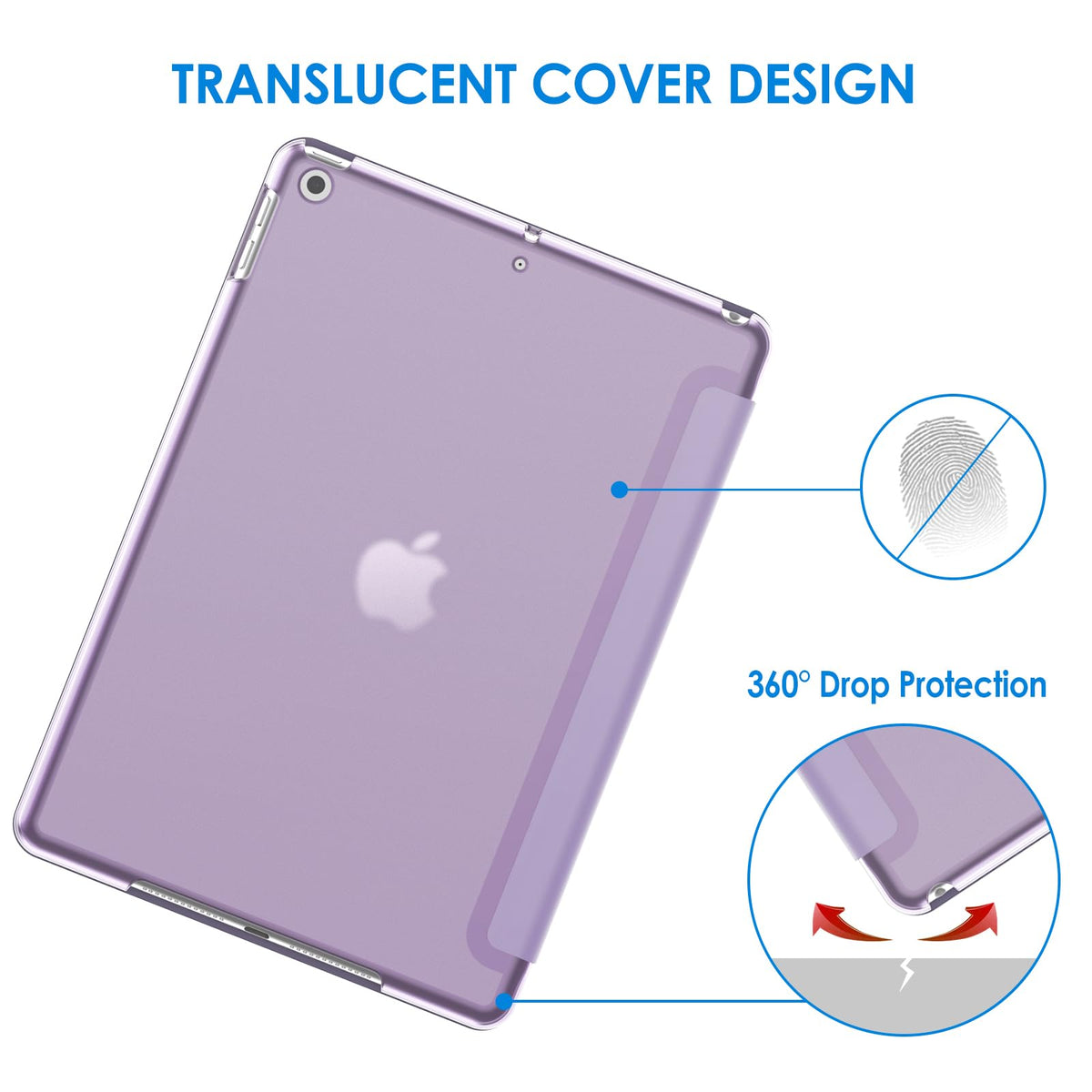 JETech Case for iPad 9th/8th/7th Gen 10.2", Beige