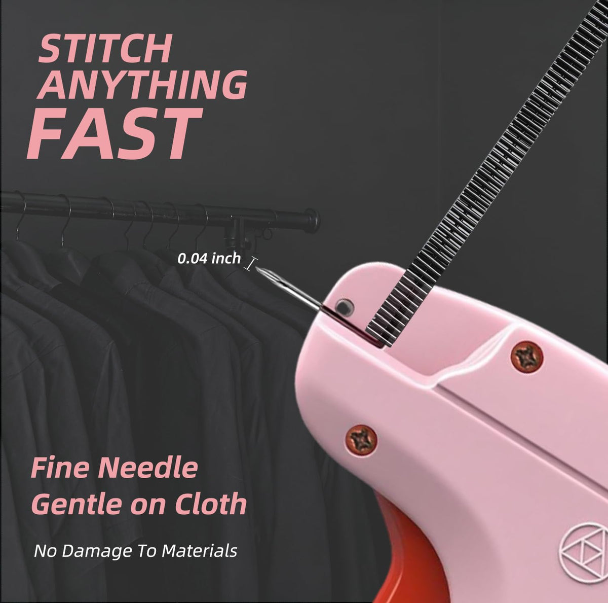 Stitchy Quick Clothing Fixer, Mini Stitch Gun for Clothes, Clothing Stitch Tagging Gun with Case,Stitchy Tool with 6 Needles,1500 Black & 1500 White 5mm Micro Fasteners