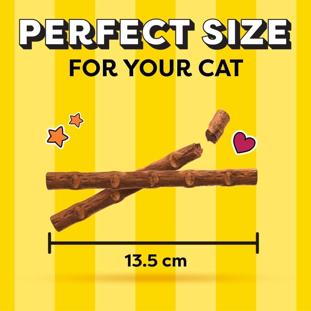 Dreamies Meaty Sticks 84-Piece, Cat Treats Tasty Snacks with Delicious Salmon, Pack of 14 x (30 g)
