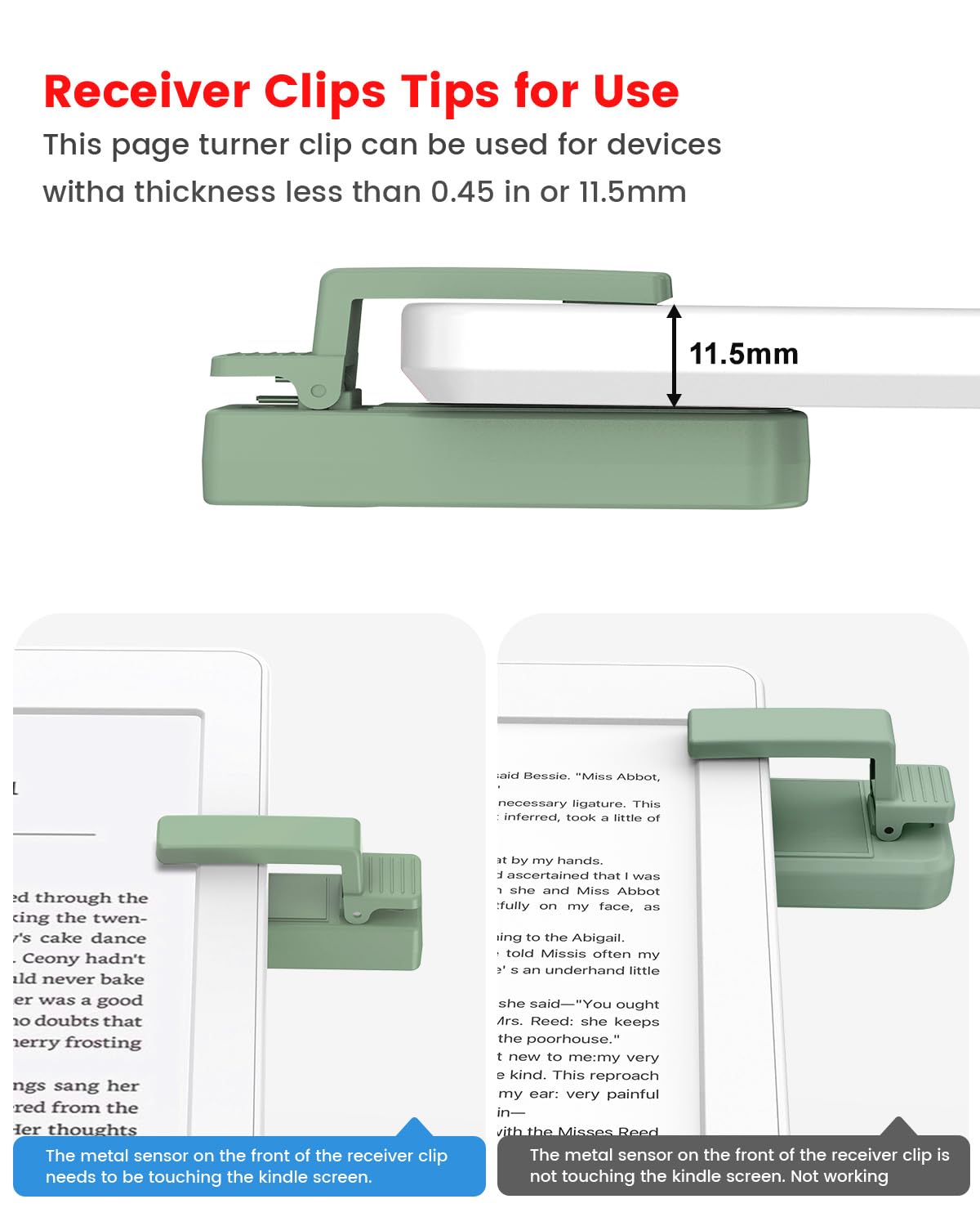 Remote Control Page Turner for Kindle Paperwhite Scribe Oasis Accessories