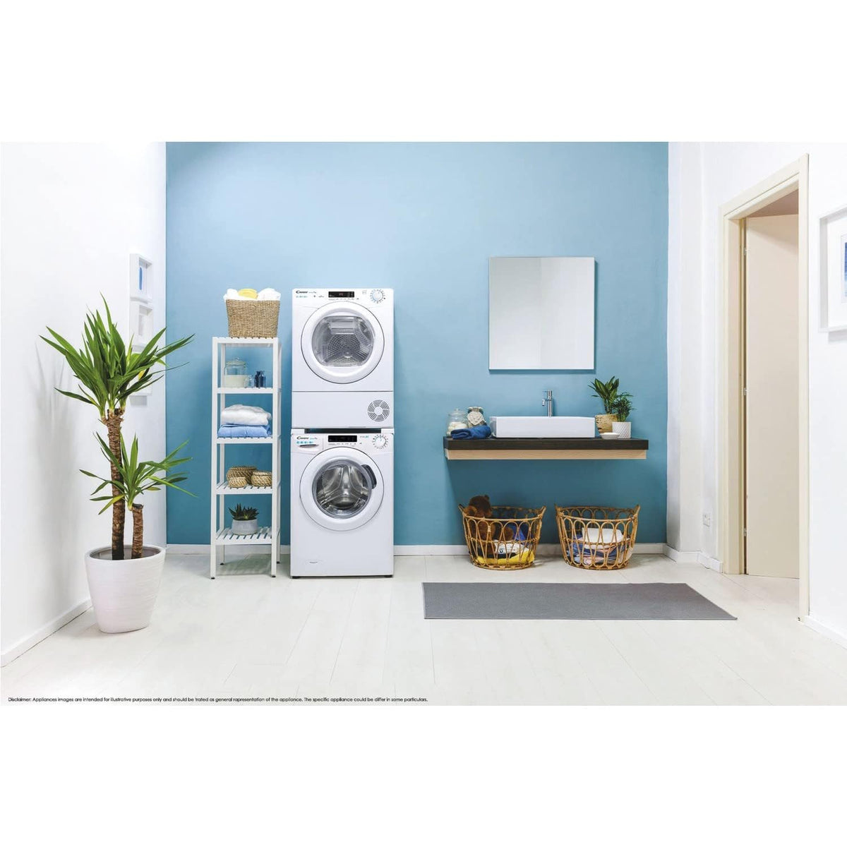 Candy Smart Condenser Tumble Dryer, 8kg, E Class, White
