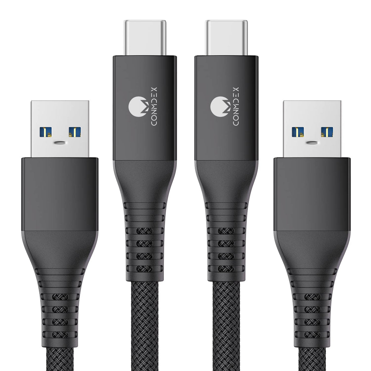 CONMDEX USB C Cable Short 50cm/0.5M 2Pack10Gbps Data USB3.1 Gen2 Type C Android Auto Cable QC3.0 3.1A USB A to C Fast Charger for Samsung Note20 Galaxy S24/S23/S22/S21 Z Flip 5 Tab S9 Pixel 9 Pro-Red