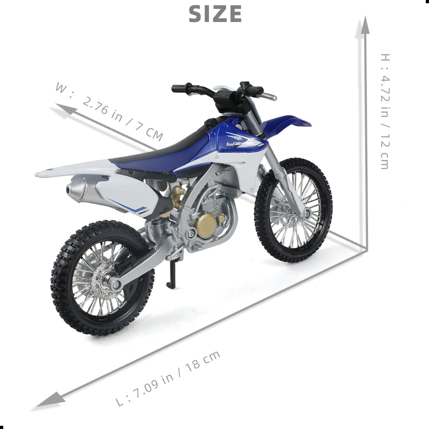 1:12 Scale Dirt Bike compatible for Kawasaki KX450F Motorcycle Model Mini Supercross Motorcross Moto Model Collection or Gift for Adult Kid Boy (Green)