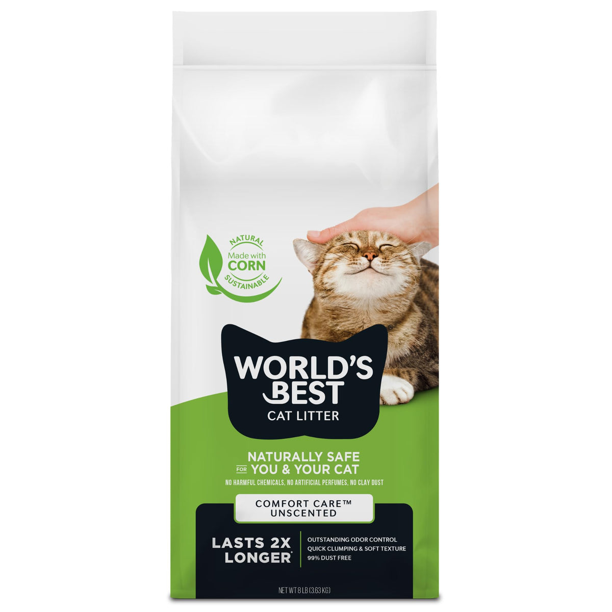 WORLD'S BEST CAT LITTER Comfort Care Unscented, 28-Pounds