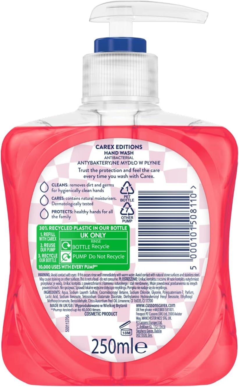 Carex Cherry On Top Antibacterial Handwash 6x250ml