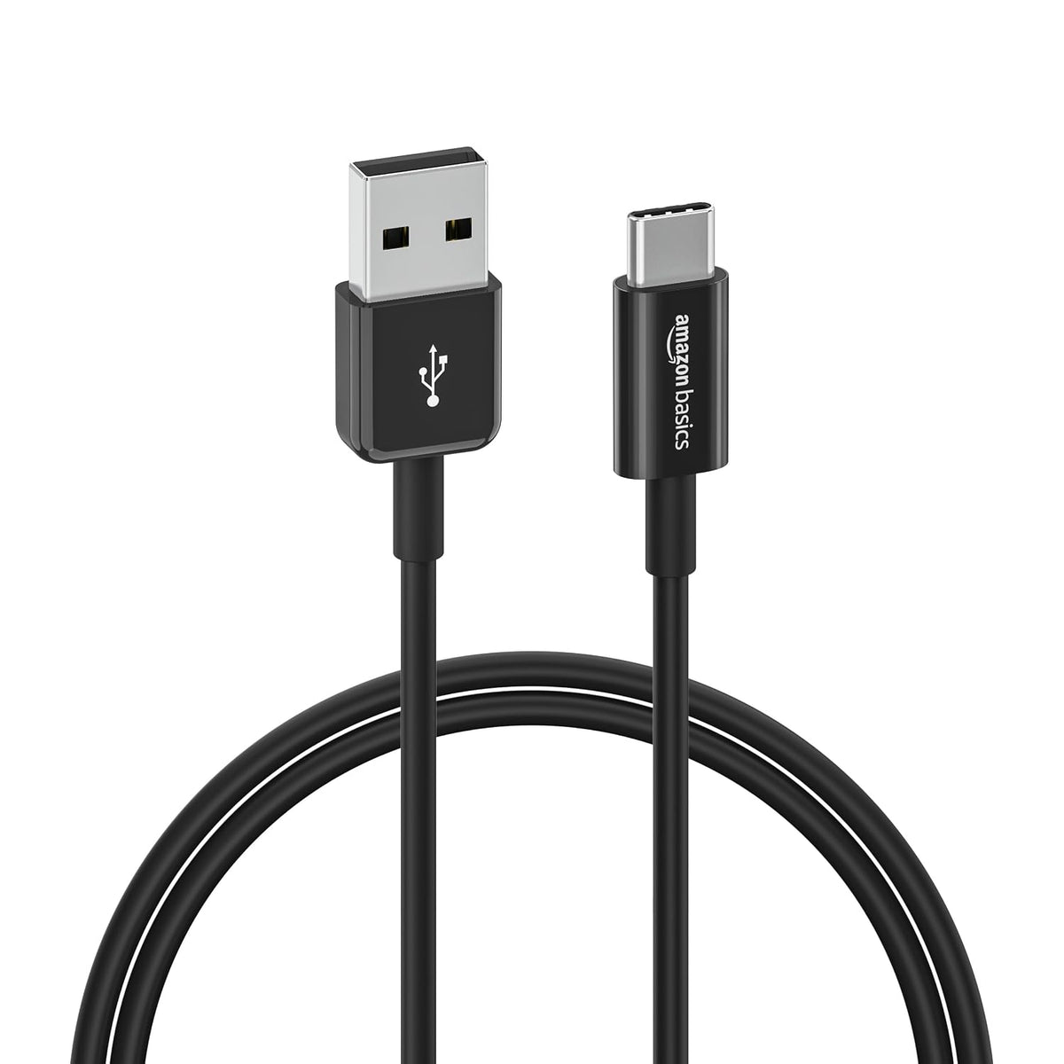 Amazon Basics USB-A to USB-C Fast Charger Cable, USB 2.0, 480Mbps Speed, USB-IF Certified, for Apple iPhone 16/15, iPad, Samsung Galaxy, Tablets, Laptops, 0.9 m, Black